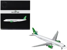GeminiJets - Embraer E190-E2 Commercial Aircraft Wideroe (LN-WEA) Tail Gemini 200 Series 1/200 & Airplane - White with Green