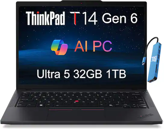 ThinkPad T14 Gen 6
AI PC
Ultra 5 32GB 1TB