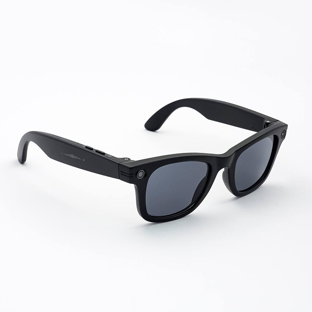 Alt View 2. Loheer - Loheer Smart Glasses with AI Camera, Blue-Ray & UV Protection, Voice Control, Photo & Video Capture - Black.