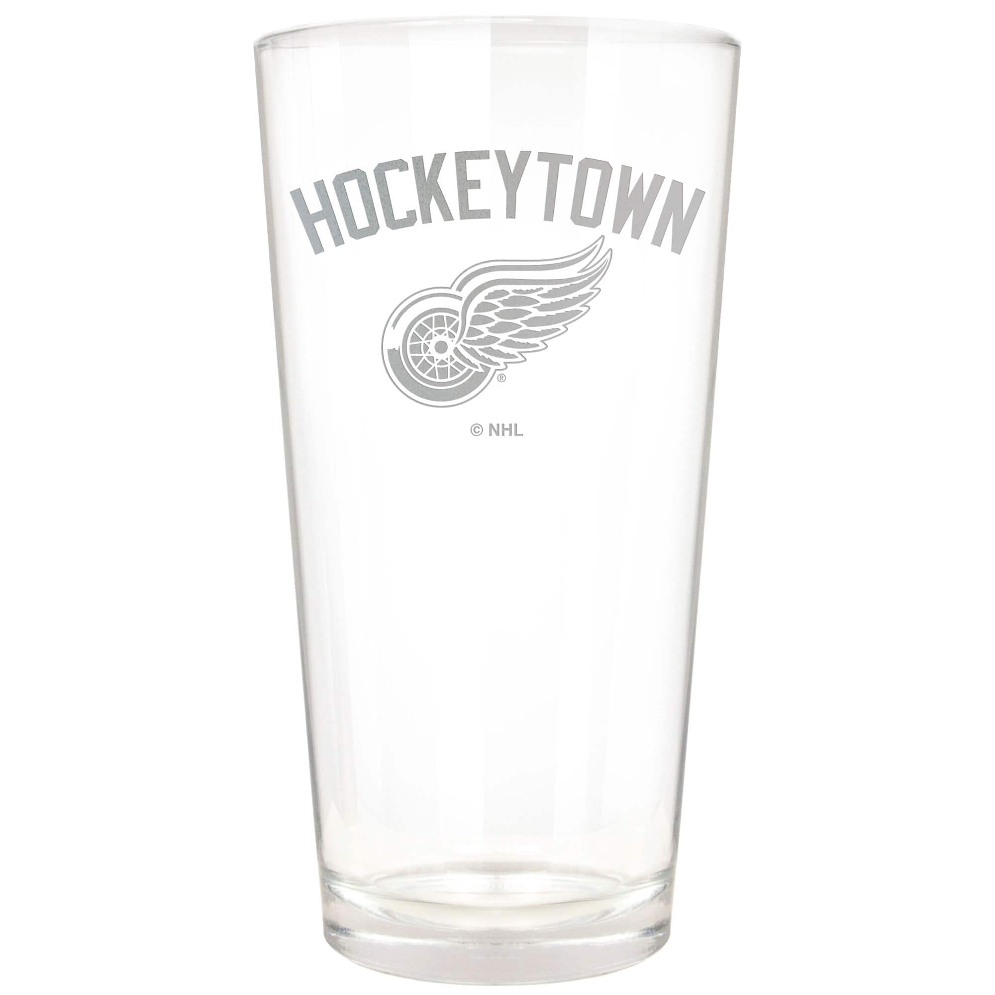 Great American Products - Detroit Red Wings Etched 16oz. Rally Cry Pint Glass - Multicolor