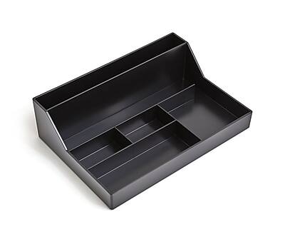 Alt View 1. TRU RED - TRU RED™ 6-Compartment Plastic Desktop Organizer, Black (TR55259) - Black.