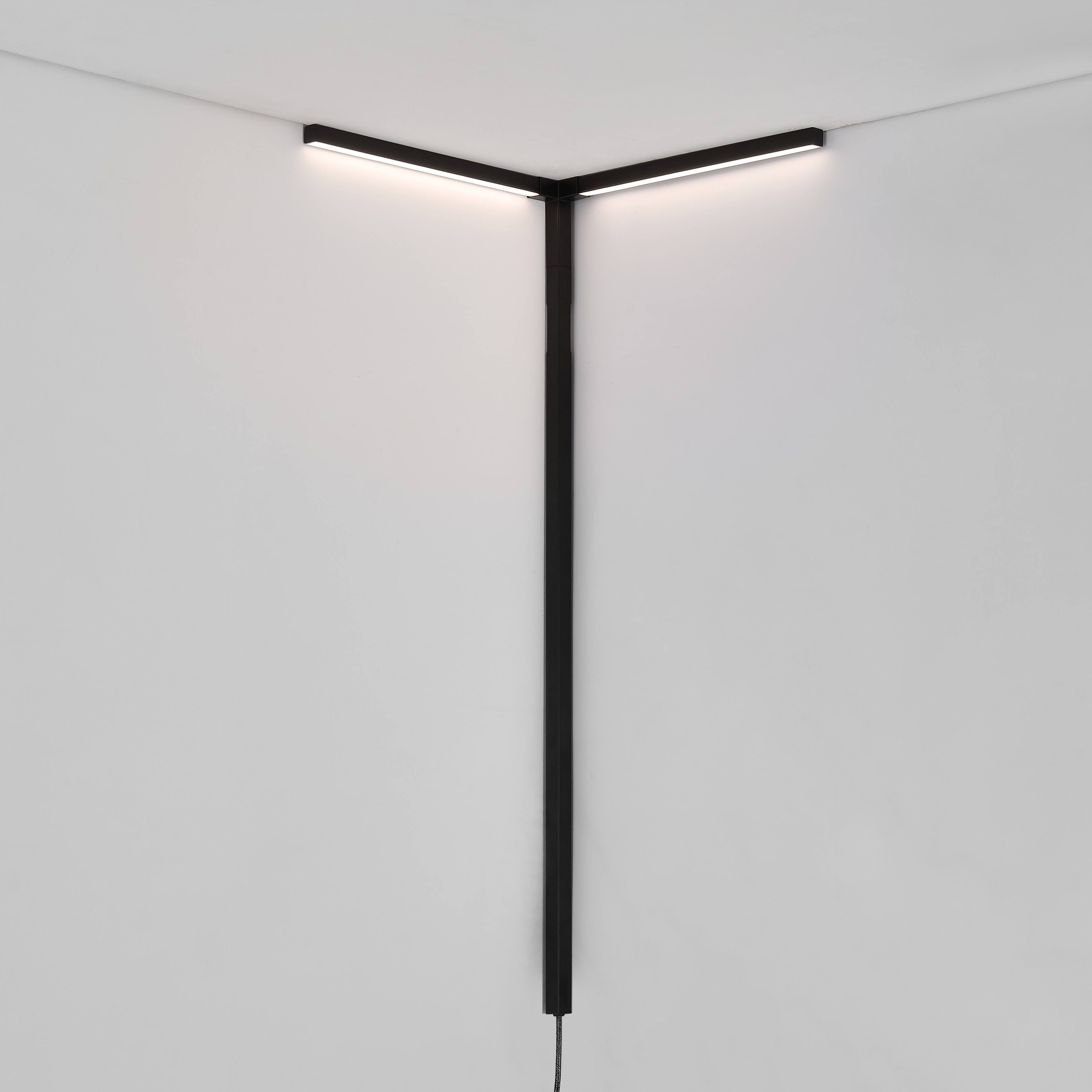 Alt View 1. Jonathan Y - Madsen 18.25" 2-Light Modern Iron Integrated Plug-In LED Sconce for Ceiling Corner with App/Remote Controllers, Black - Black.