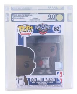 Topps - New Orleans Pelicans NBA Funko POP | Zion Williamson | Graded AFA 9 - White