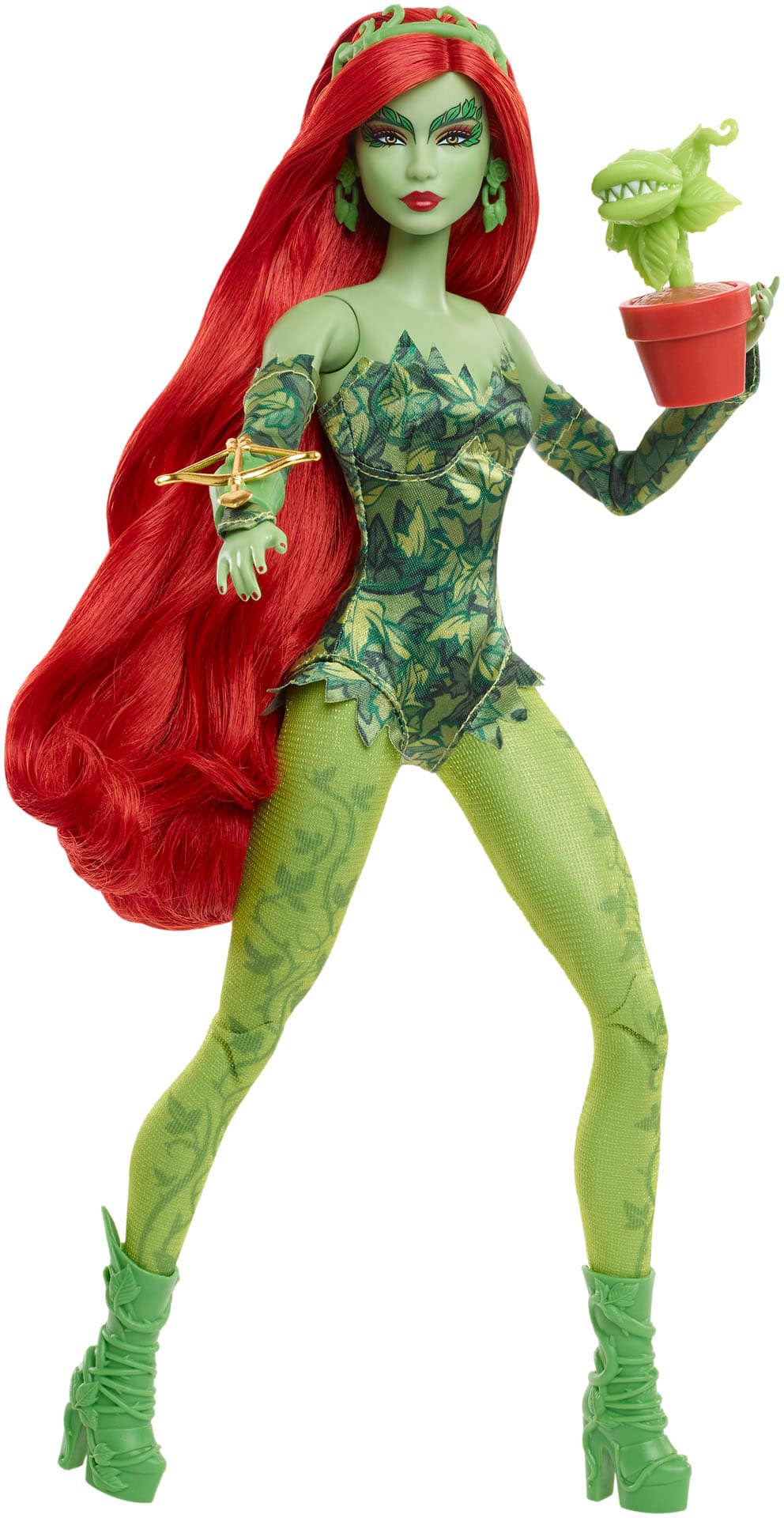 Front Zoom. Barbie - 11.4" Poison Ivy DC Batman 85th Anniversary Collector Doll.