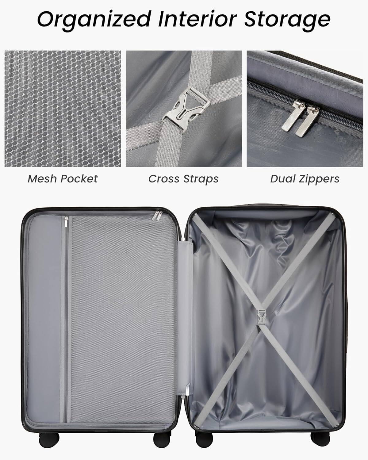 Organized Interior Storage

- Mesh Pocket
- Cross Straps
- Dual Zippers