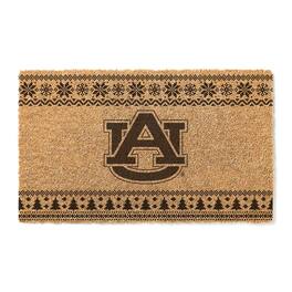 Jardine - Auburn Tigers 18" x 30" Holiday Coir Doormat - Brown