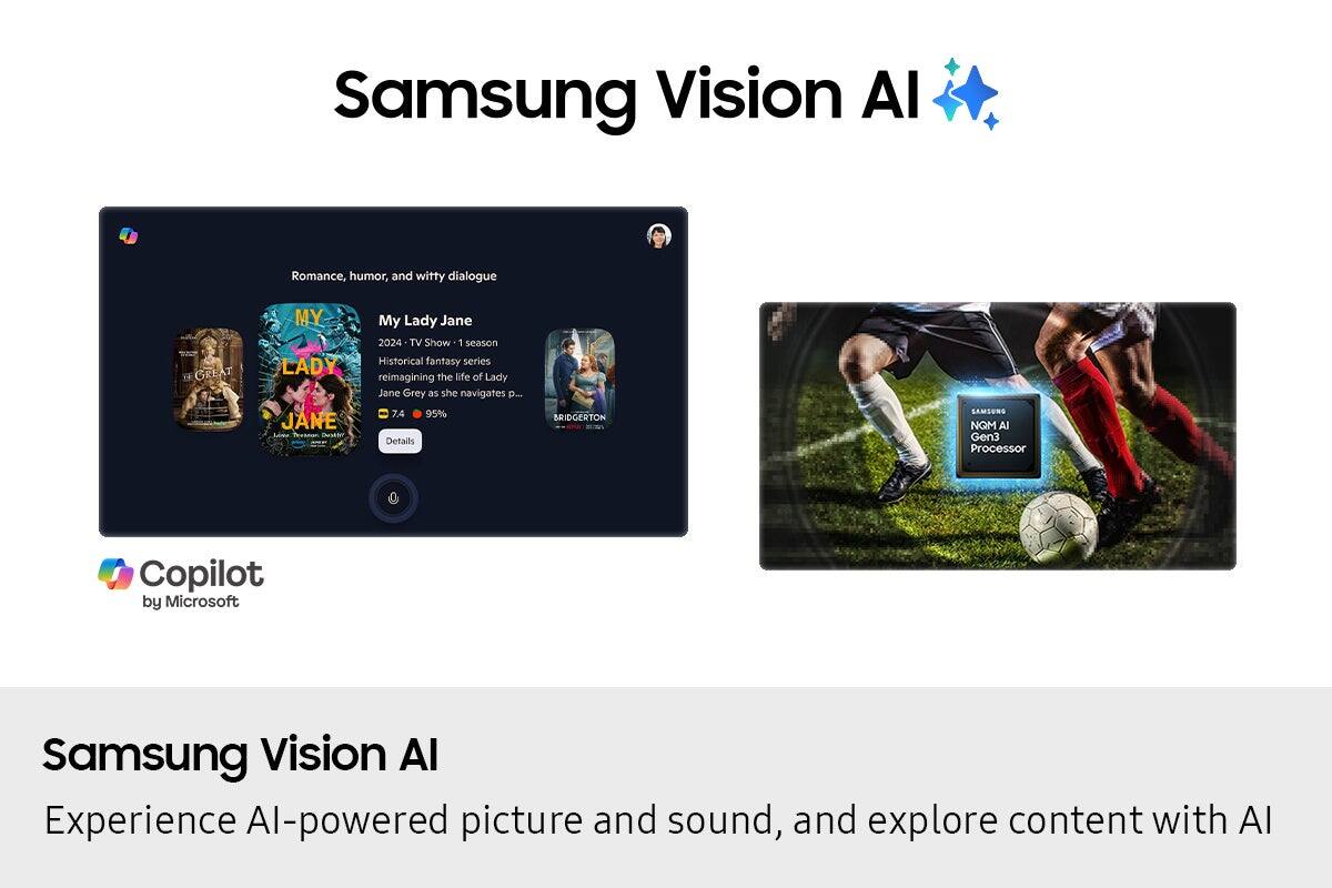 Samsung Vision AI: Experience AI-powered picture and sound, and explore content with AI.