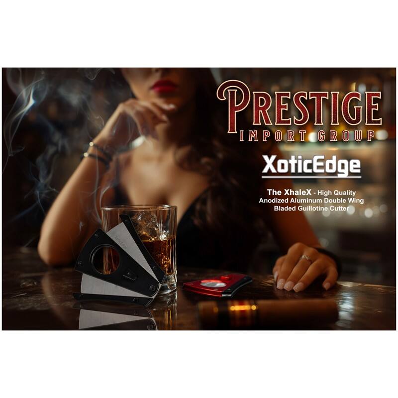 PRESTIGE IMPORT GROUP  
XoticEdge  
The XhaleX - High Quality Anodized Aluminum Double Wing Bladed Guillotine Cutter