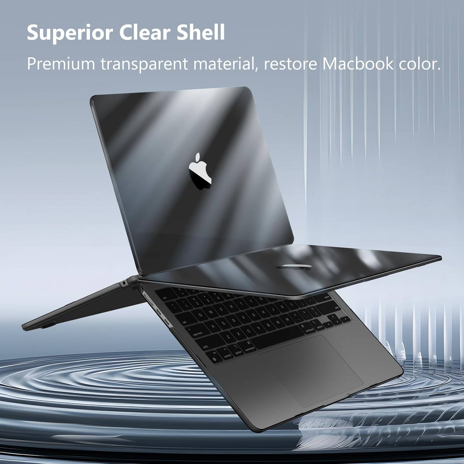 Superior Clear Shell  
Premium transparent material, restore Macbook color.