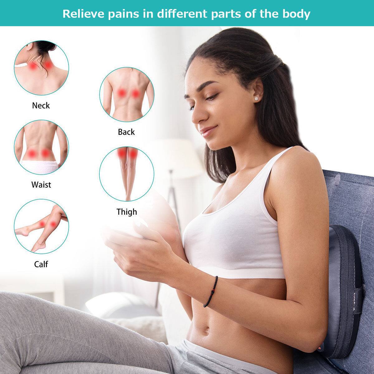 Relieve pains in different parts of the body

- Neck
- Back
- Waist
- Thigh
- Calf