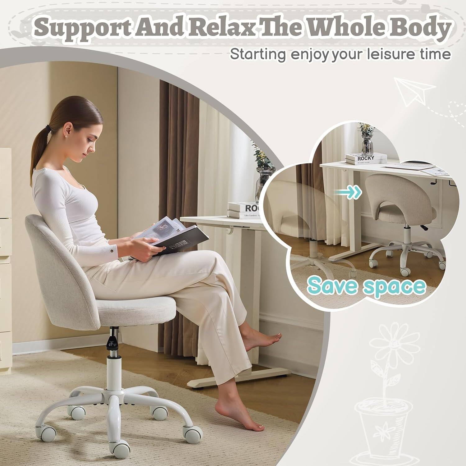 Support And Relax The Whole Body  
Starting enjoy your leisure time  

Save space