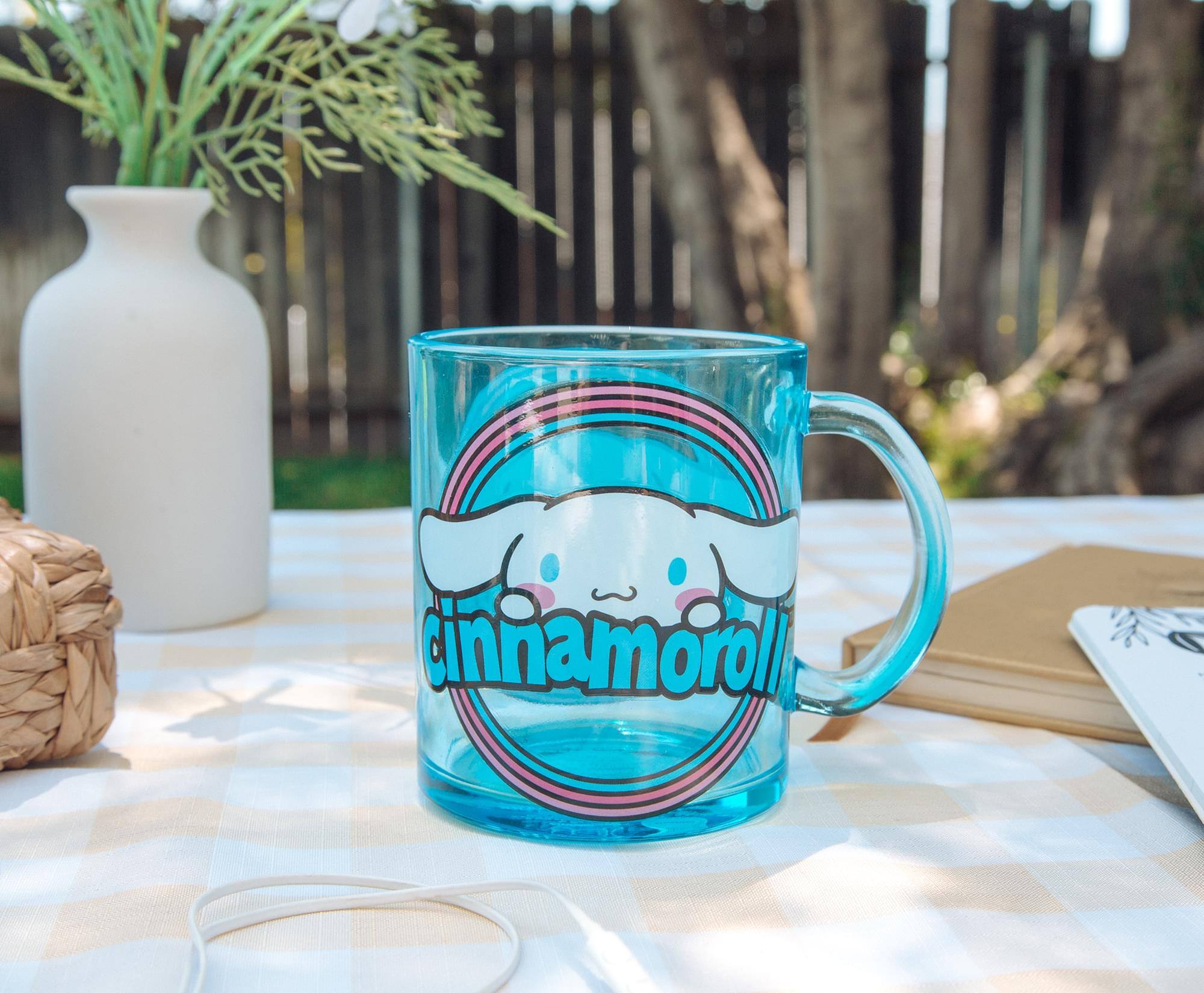 Alt View 2. Silver Buffalo - Sanrio Cinnamoroll Glass Coffee Mug | Holds 18 Ounces - Blue.
