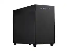 ASUS - AP201 Type-C Airflow-focused Micro-ATX,Mini-ITX Computer Case, Support 360/280 Liquid Cooling - Black - Black