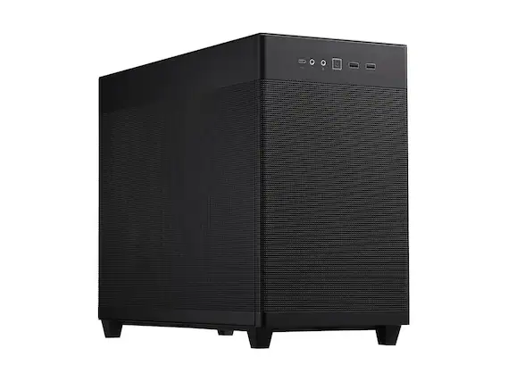 Front. ASUS - ASUS AP201 Type-C Airflow-focused Micro-ATX,Mini-ITX Computer Case, Support 360/280 Liquid Cooling - Black - Black.
