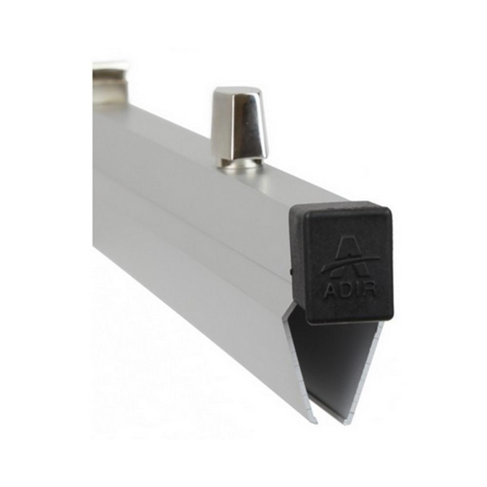 Back. AdirOffice - 42" Aluminum Blueprint File Clamp Hanging Clamps, 12/Pack - Gray.