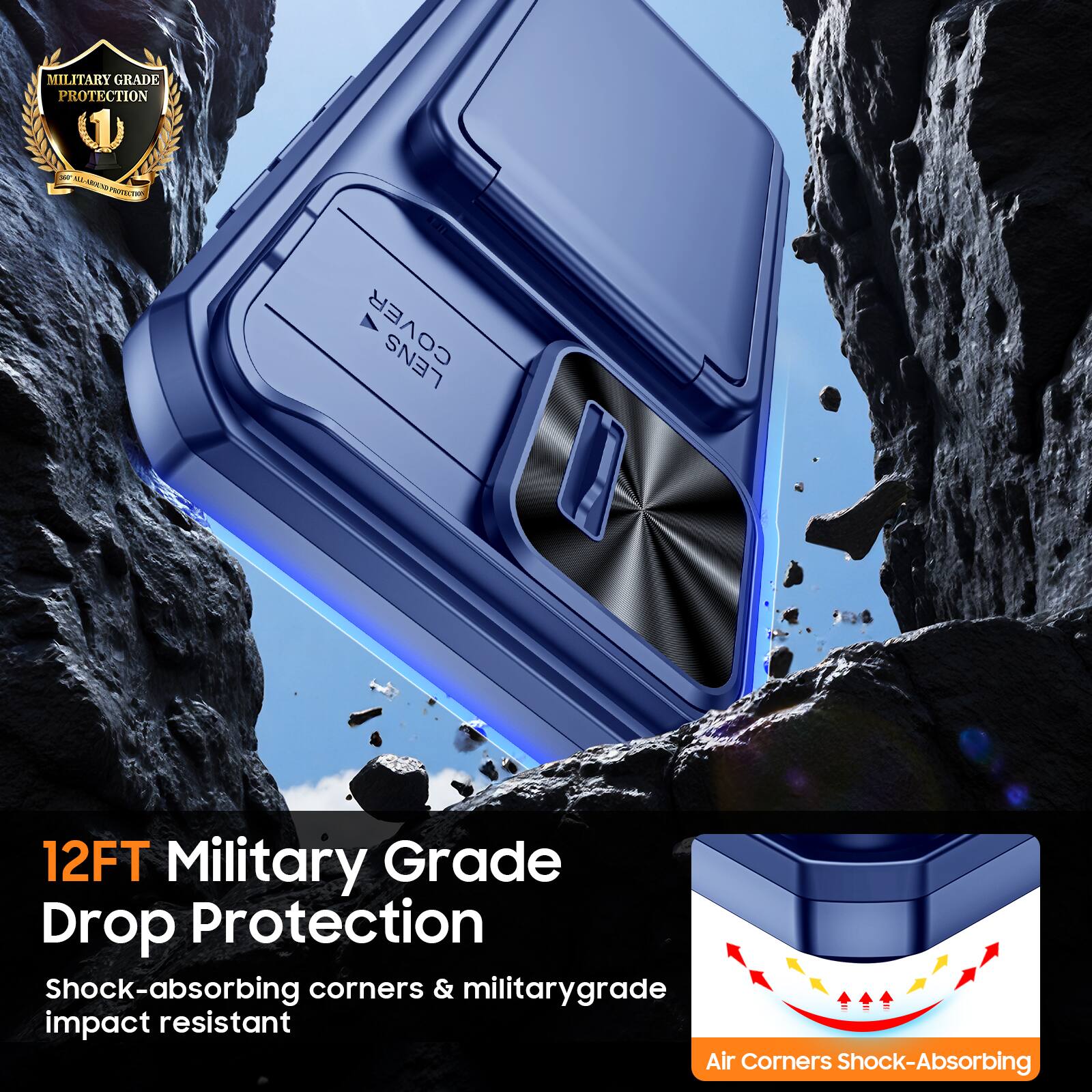 MILITARY GRADE PROTECTION (1) - M cw - PROFECTVR COVER LENS 12FT Military Grade Drop Protection Shock-absorbing corners & military grade impact resistant Air Corners Shock-Absorbing

12FT Military Grade Drop Protection
Shock-absorbing corners & military grade impact resistant

Air Corners Shock-Absorbing