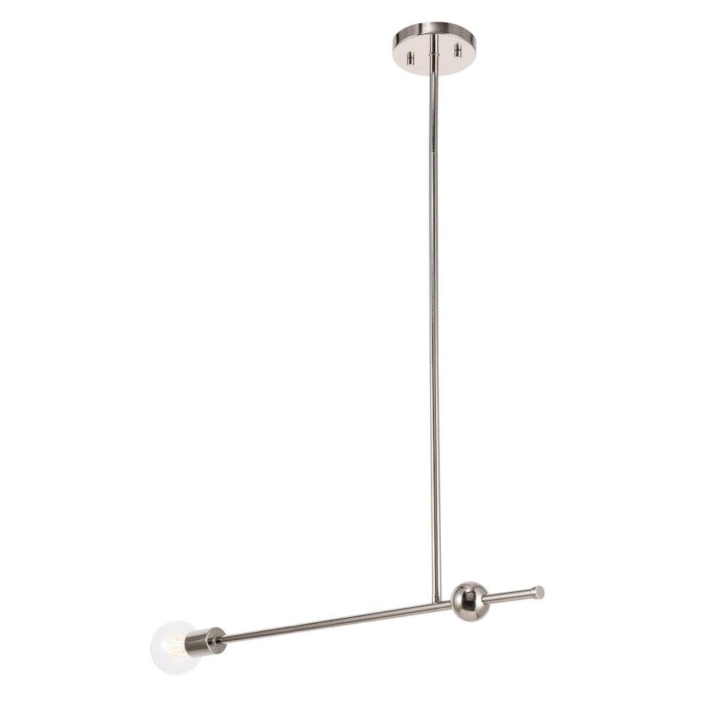 Alt View 5. Living District - Brees 1 Light Chrome Pendant - Chrome.