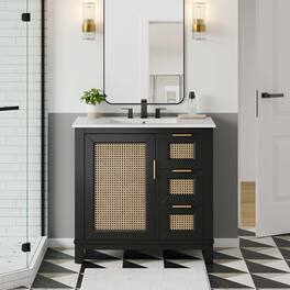 Dixie Bathroom Cabinet Basin Not Included by Modway - Black