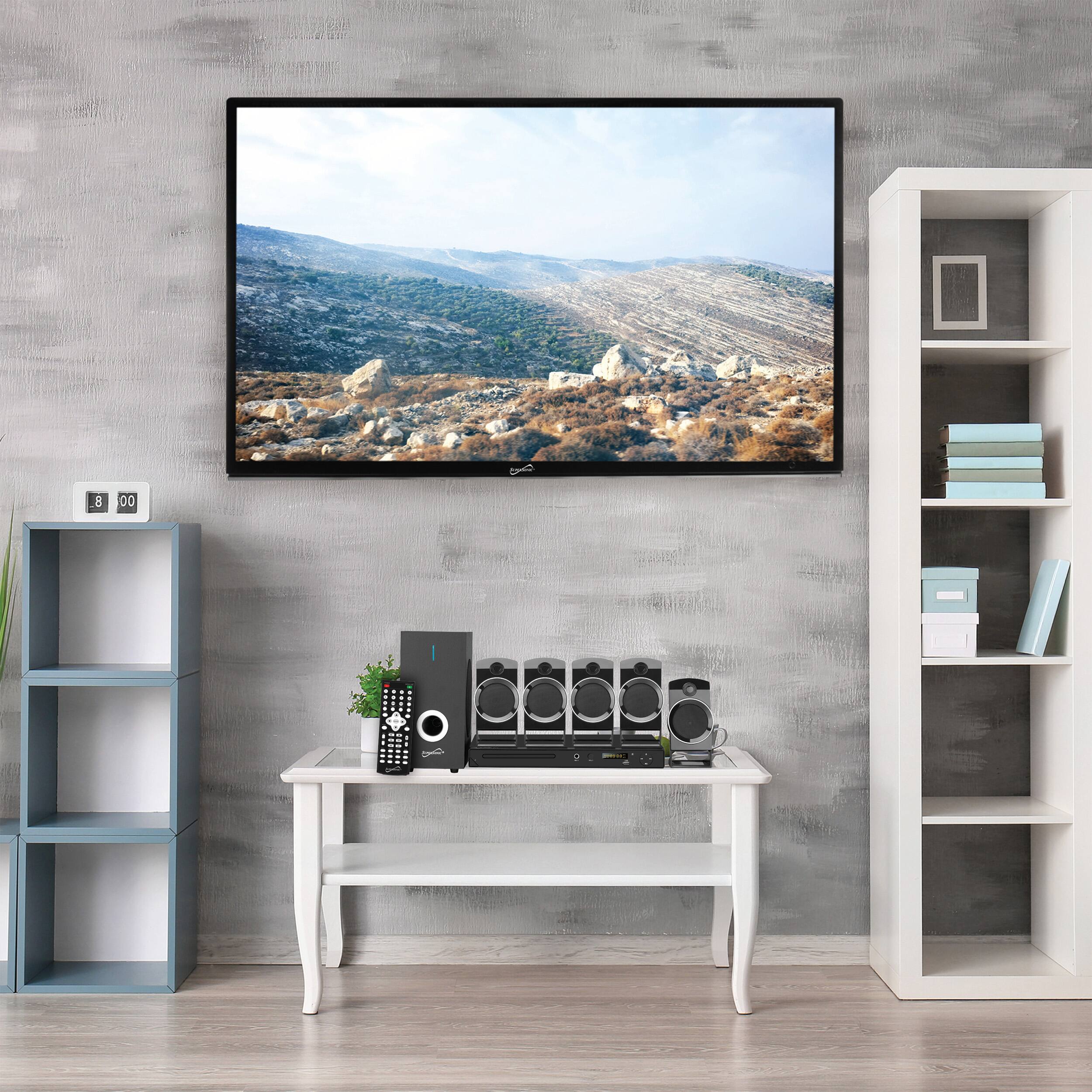 Alt View 3. Supersonic - Supersonic 5.1 Channel DVD Home Theater System with USB Input and Karaoke Function - Black.