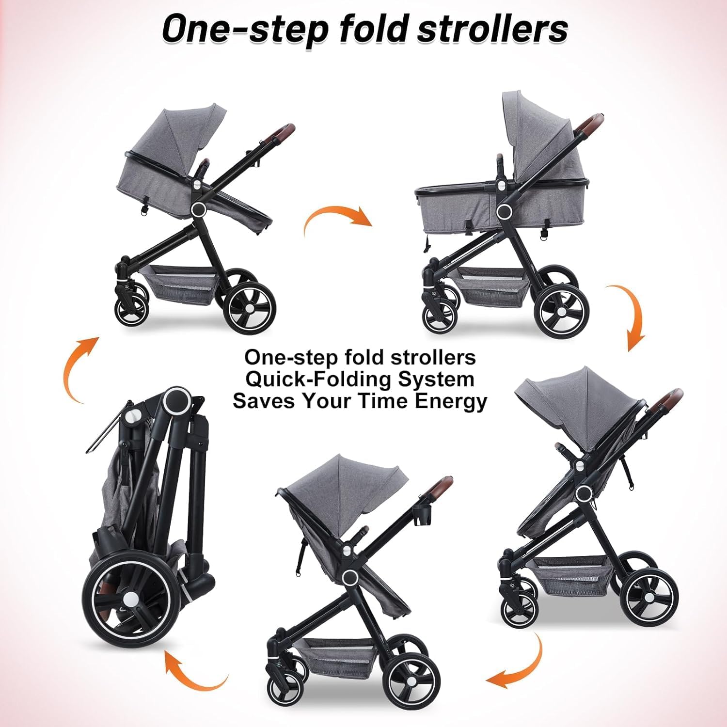 One-step fold strollers

One-step fold strollers
Quick-Folding System
Saves Your Time Energy