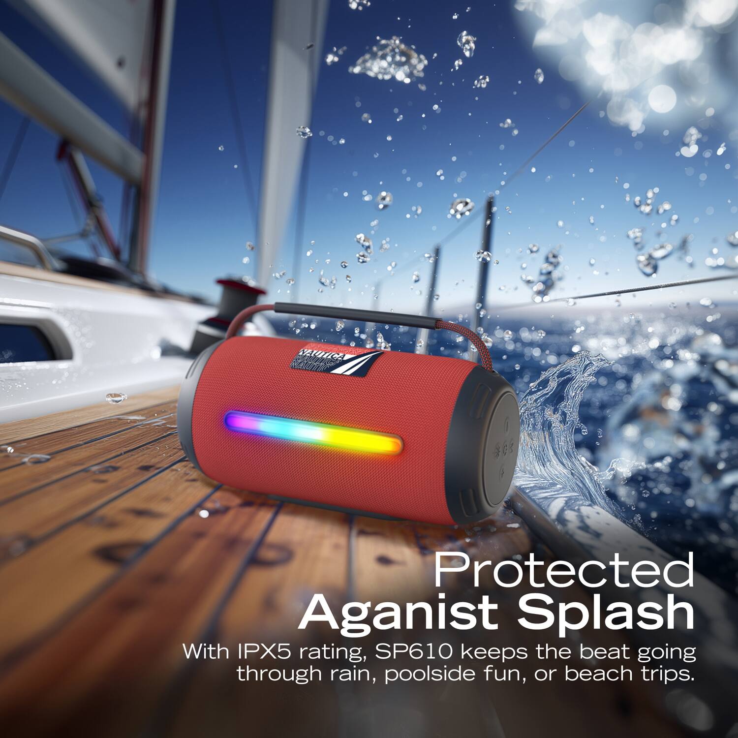 Protected Against Splash

With IPX5 rating, SP610 keeps the beat going through rain, poolside fun, or beach trips.