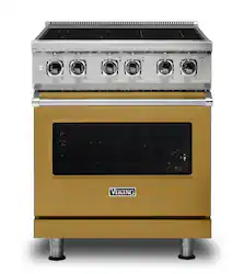Viking - 5 Series 30" Wide Freestanding Electric Range - Golden Hour - Front_Zoom