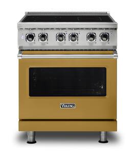 Viking - 5 Series 30" Wide Freestanding Electric Range - Golden Hour