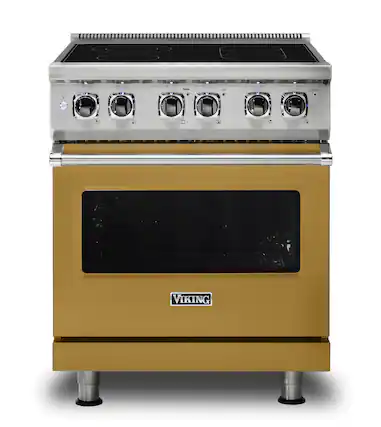 Front. Viking - 5 Series 30" Wide Freestanding Electric Range - Golden Hour.