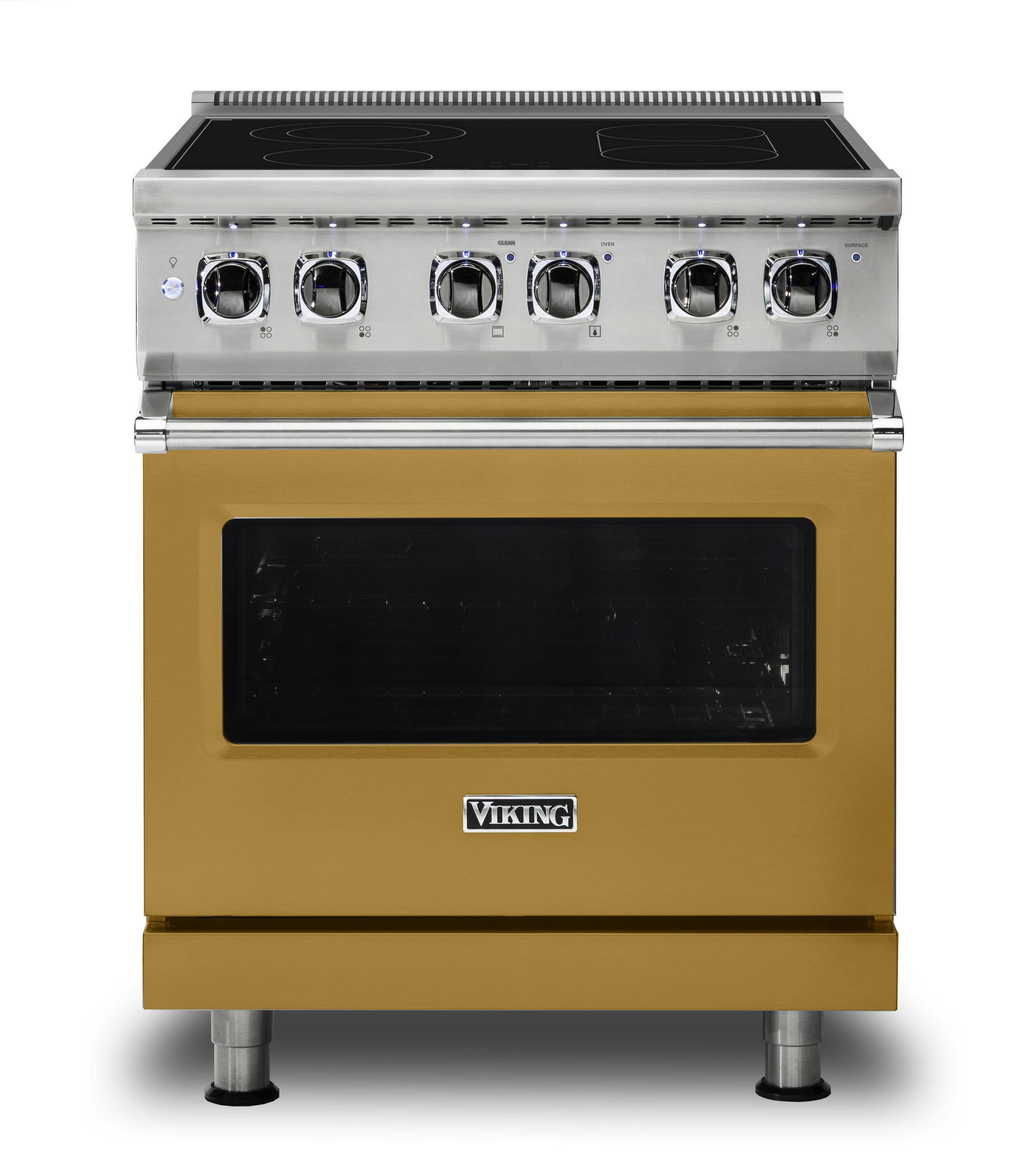 Front. Viking - 5 Series 30" Wide Freestanding Electric Range - Golden Hour.