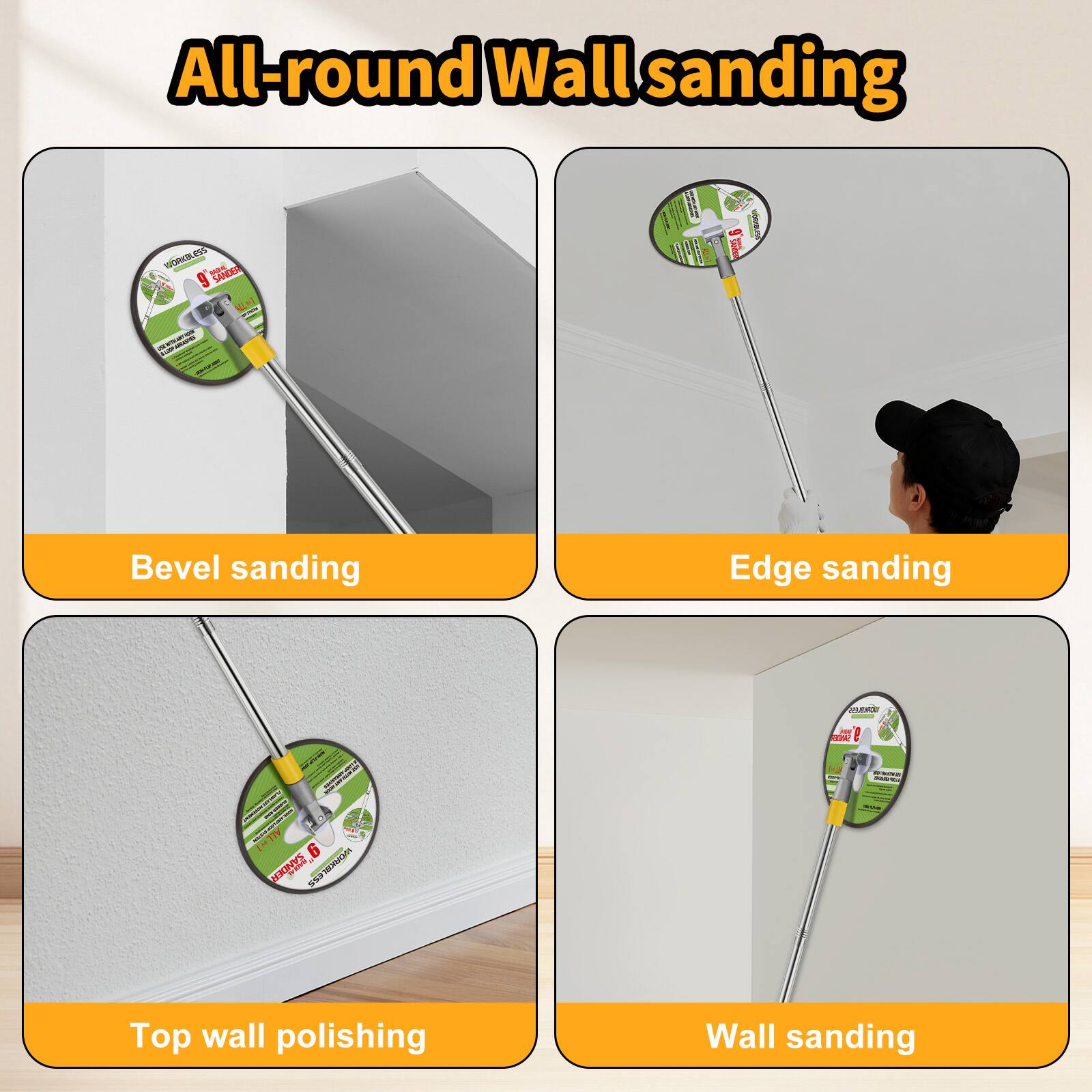 All-round Wall sanding

- Bevel sanding
- Edge sanding
- Top wall polishing
- Wall sanding