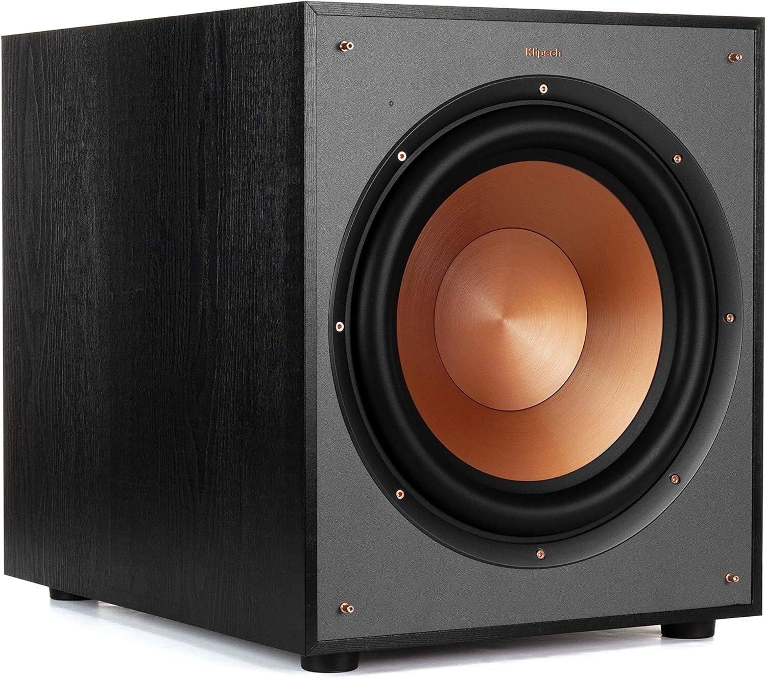 Left. Klipsch - Klipsch R-120SW 200 Watt Subwoofer Pair (2018) - Black Vinyl.