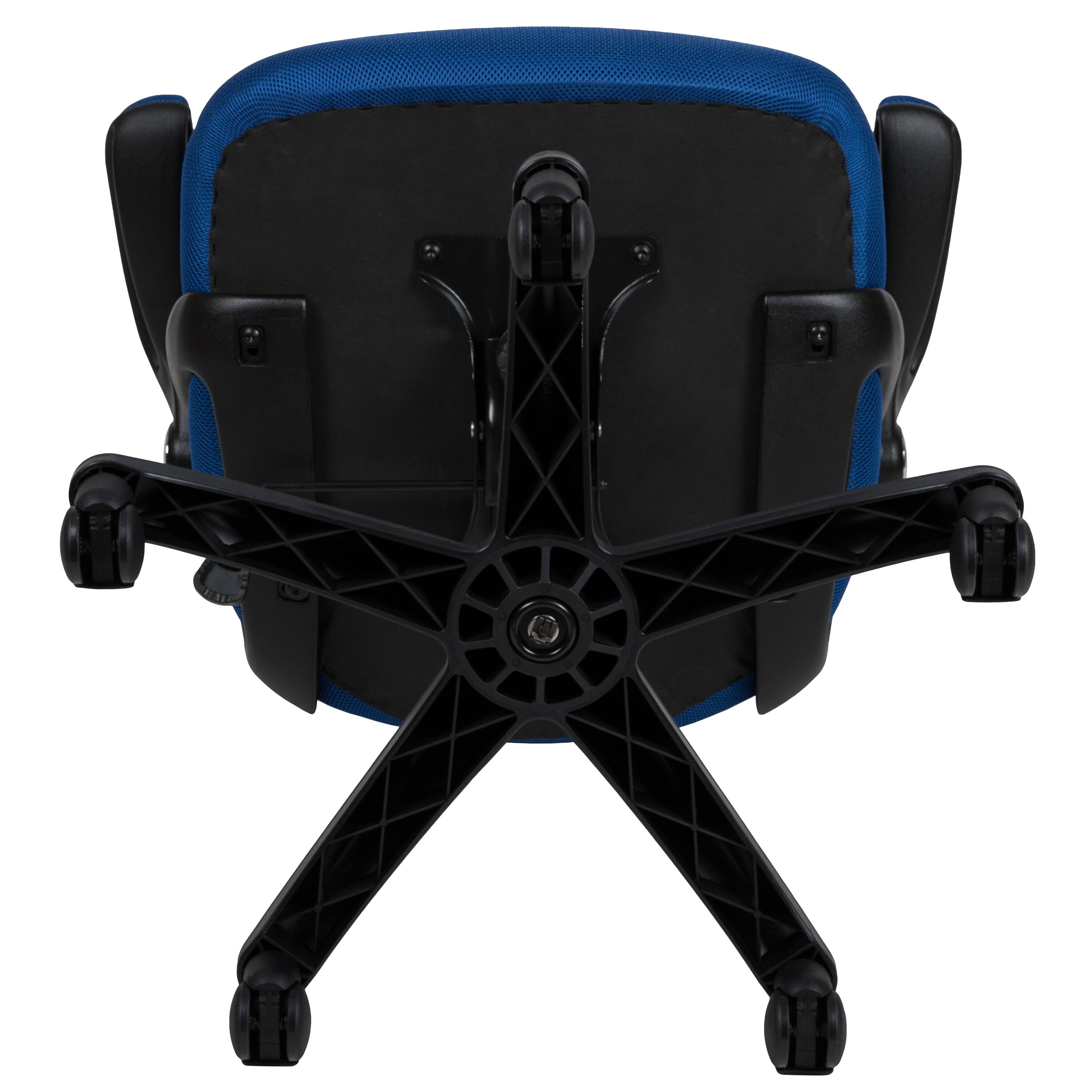 Alt View 9. Emma + Oliver - High Back Mesh Ergonomic Office Chair with Flip-up Arms - Blue.