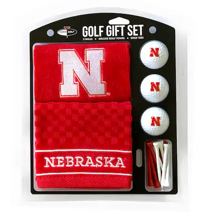 GOLF GIFT SET
3 BALLS • DELUXE GOLF TOWEL • GOLF TEES
NEBRASKA