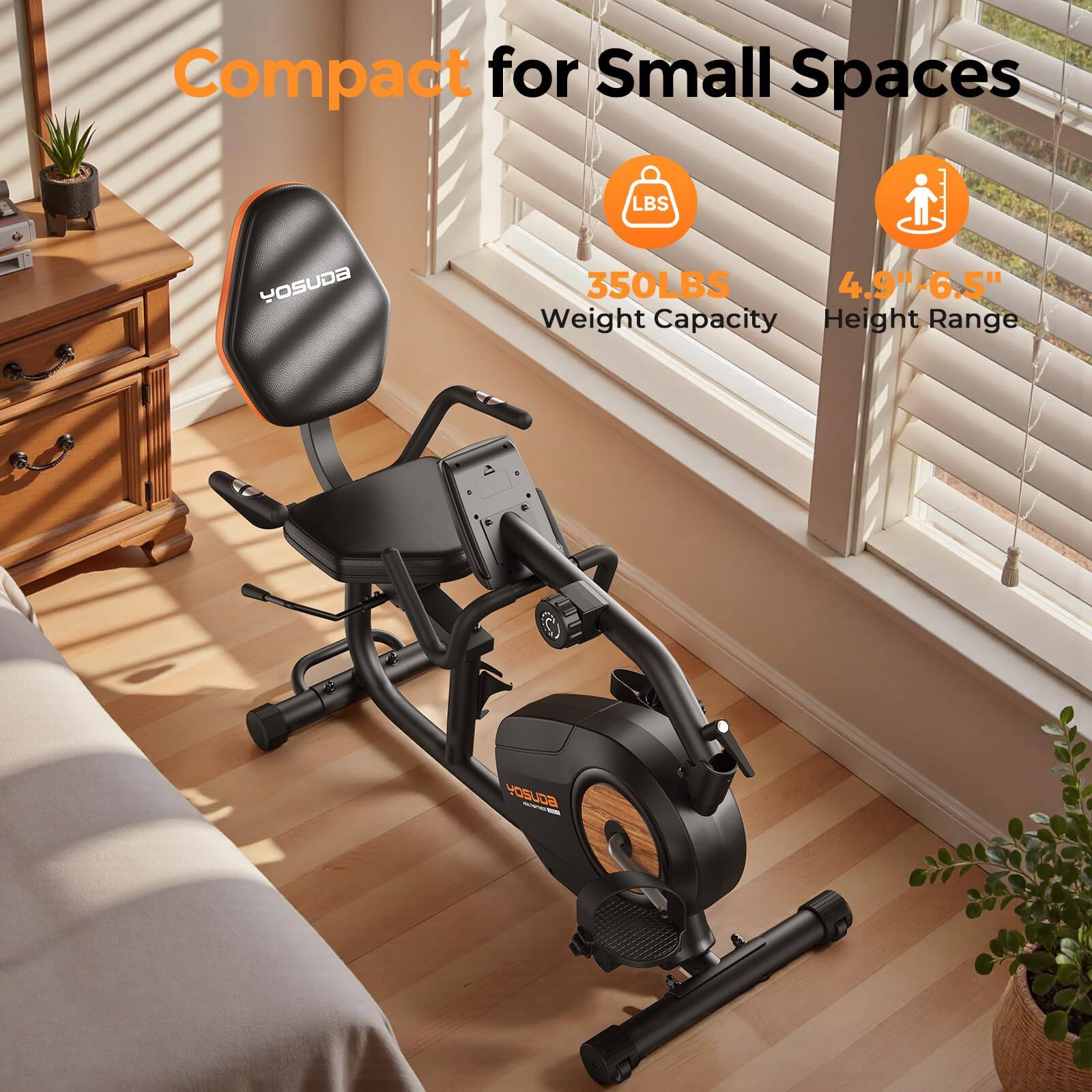 Compact for Small Spaces  
350LBS Weight Capacity  
4.9"-6.5" Height Range