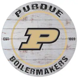 Jardine - Purdue Boilermakers 20'' x 20'' Indoor/Outdoor Weathered Circle Sign - Multicolor