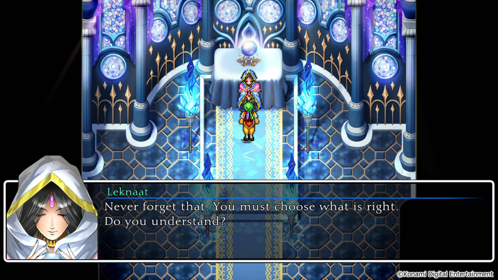 Leknaat: Never forget that. You must choose what is right. Do you understand? Konami Digital Entertainment.