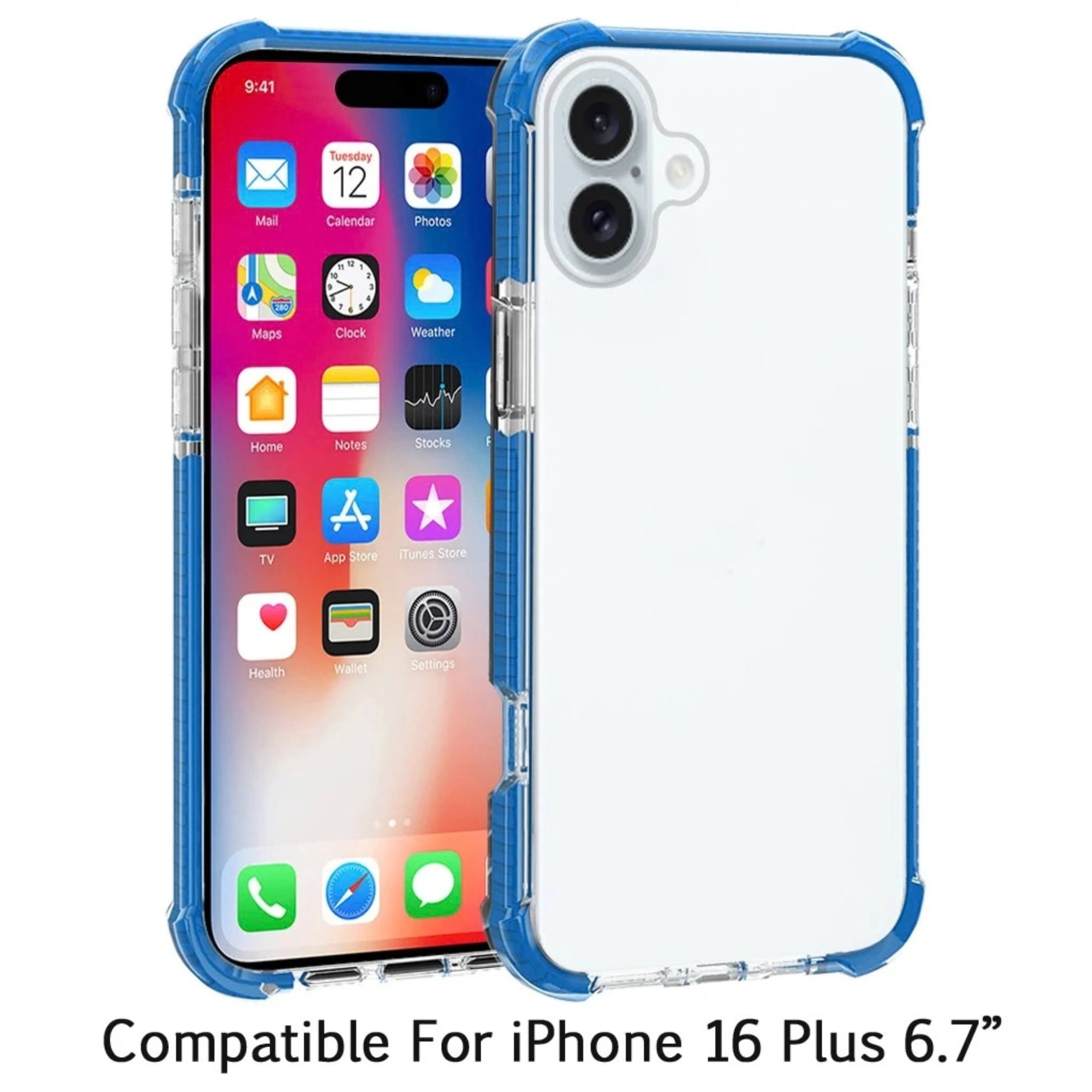 Kitcheniva Clear Acrylic Shockproof Phone Case With Tempered Glass For ...