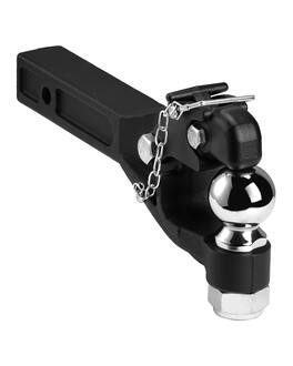VEVOR - Pintle Hook, 20000 lbs, Pintle Hook Hitch for 2-inch Hitch Hook Military Receiver, Combination 2-5/16-inch Hitch Ball - Black