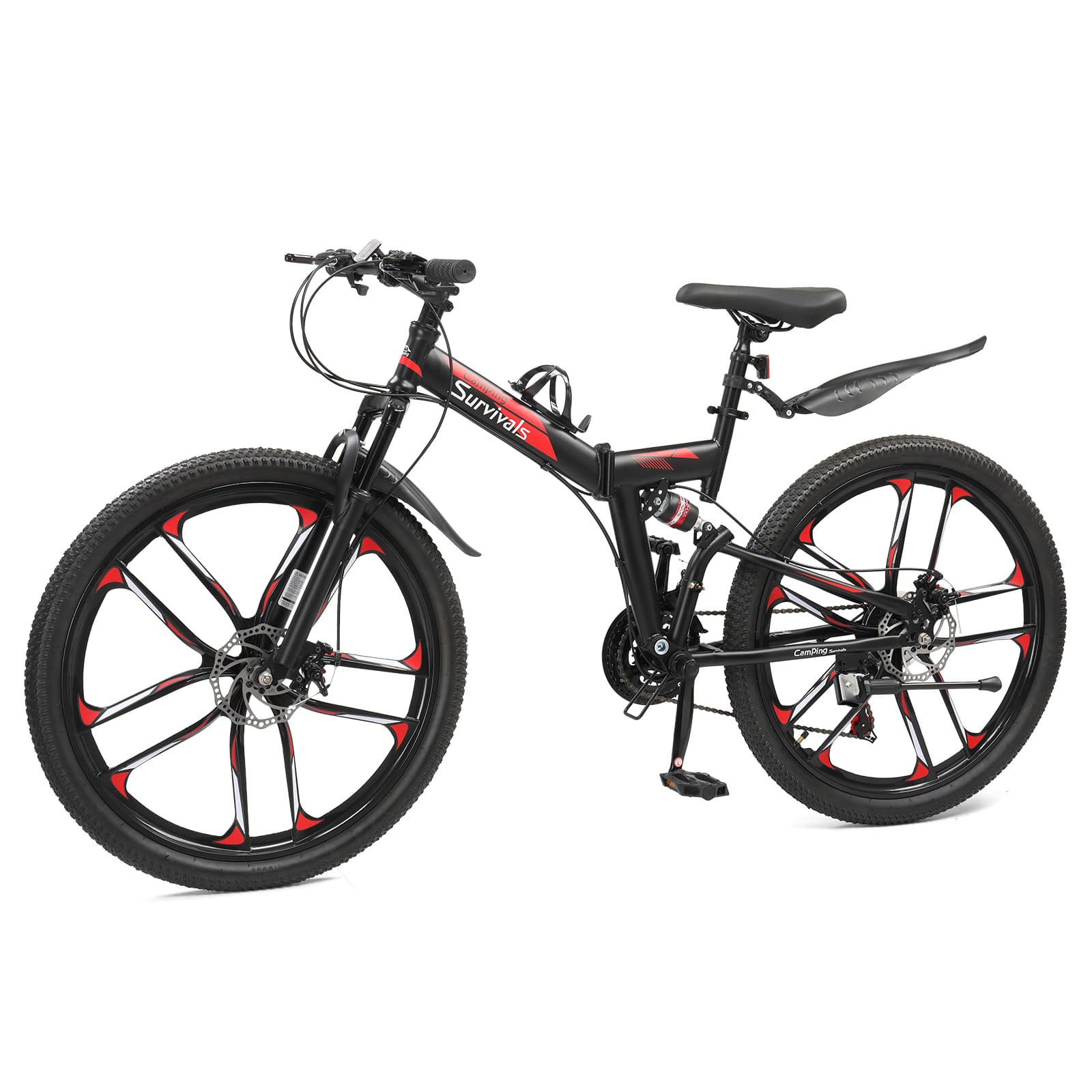 Winado - 26" Mountain Bike, Women's & Men's Bike, Bikes for Adults , Dual Disc Brake, Suspension Front Fork - Black