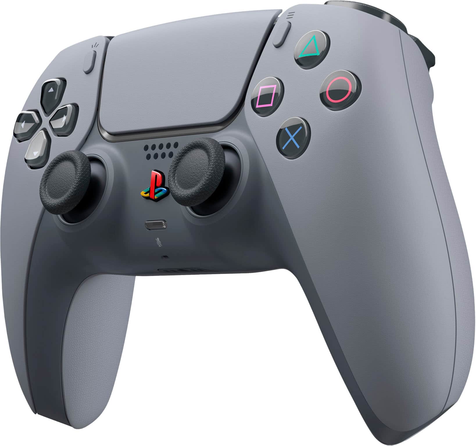 Angle. Sony Interactive Entertainment - 30th Anniversary Limited Edition - DualSense Wireless Controller for PS5, PC, Mac & Mobile - Gray.