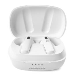 RadioShack - True Wireless Headphones 400MAH Active Noise Cancelling IPX5 3304381 - White