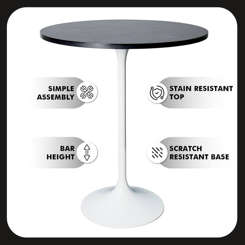 - SIMPLE ASSEMBLY
- STAIN RESISTANT TOP
- BAR HEIGHT
- SCRATCH RESISTANT BASE