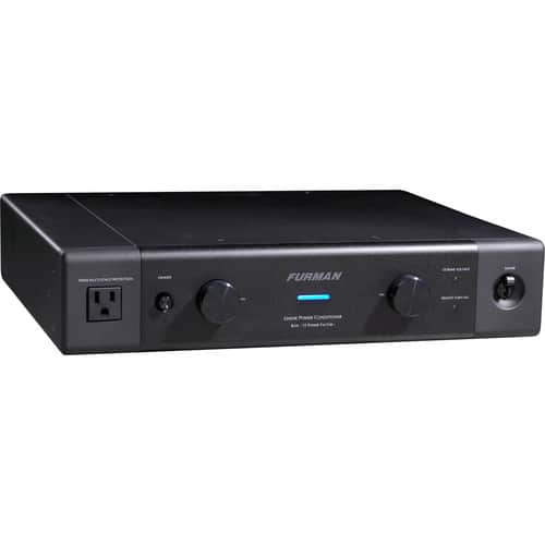 Furman - Linear Filtering AC Power Source Conditioner with Retractable LED Lamps (12 Outlets, 15A Maximum) - Black