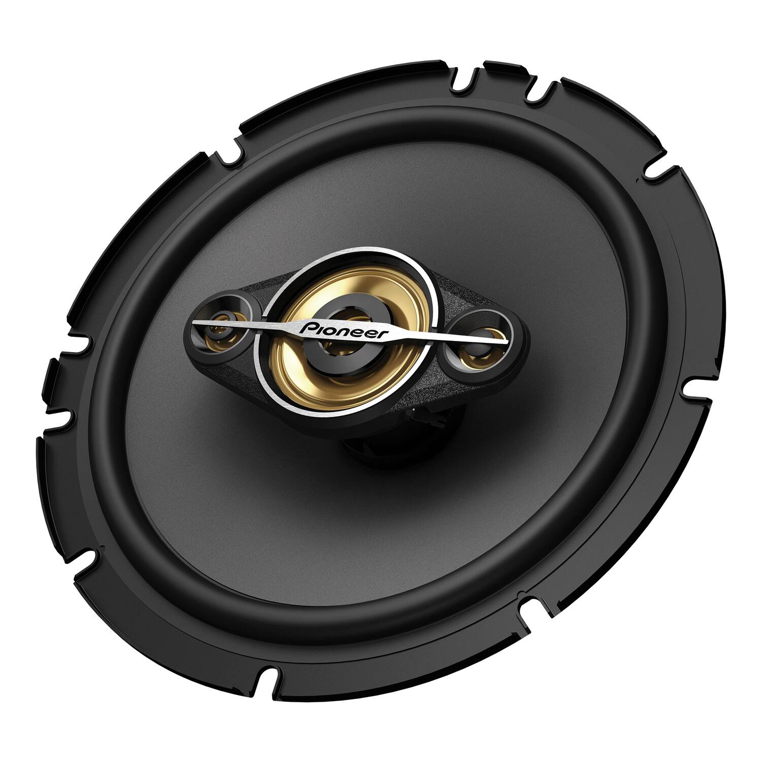 Angle. Pioneer - TS-A1681F 6.5" 350W 4-Way Full-Range Coaxial Speakers 2 Pack - Black.