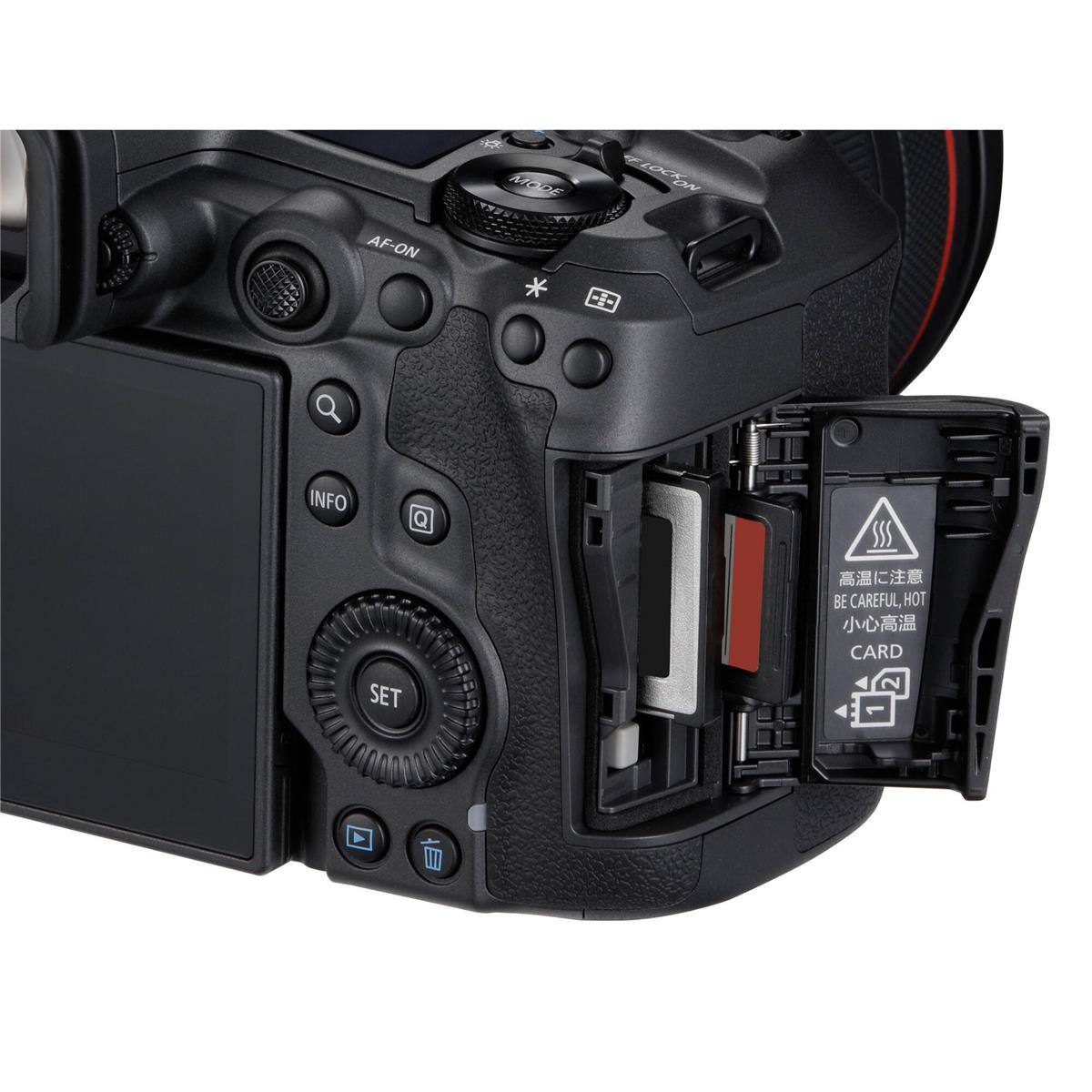 AF-ON  
MODE  
F LOCKON  
INFO  
SET  

BE CAREFUL, HOT CARD