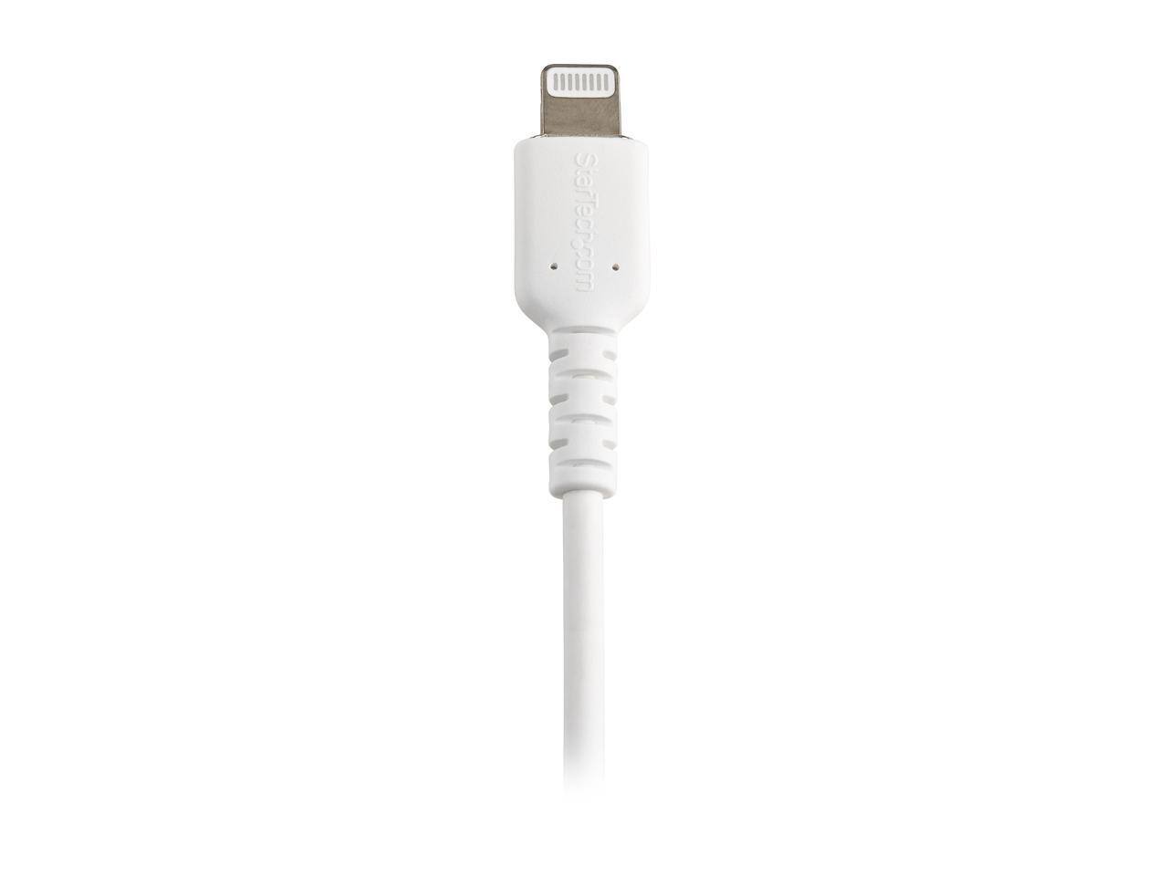 Alt View 2. StarTech.com - StarTech.com 15cm USB A to Lightning Cable - White, Rugged Aramid Fiber, MFI Certified.