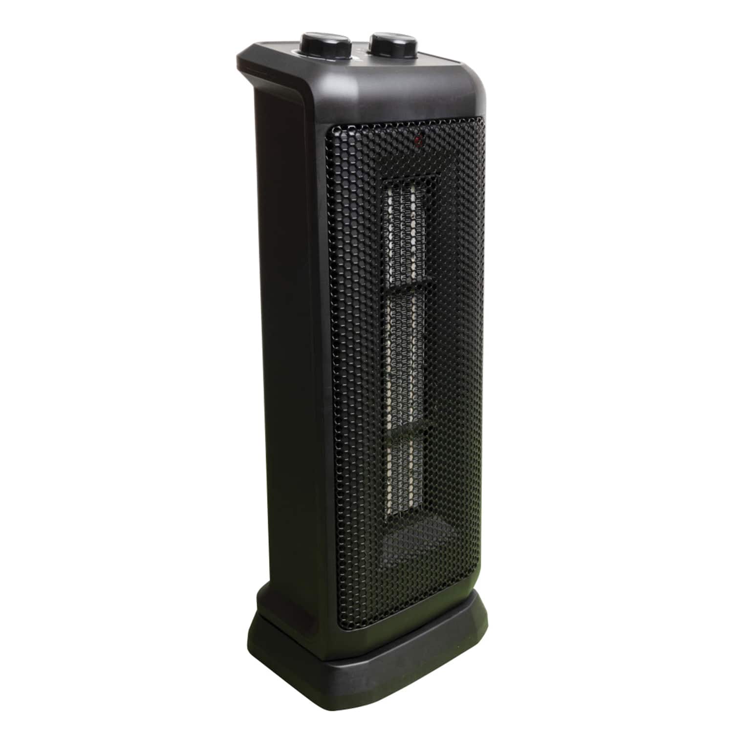 Comfort Glow - CEH625 1,500-Watt Portable Oscillating Ceramic Fan Tower Heater with Thermostat - Black