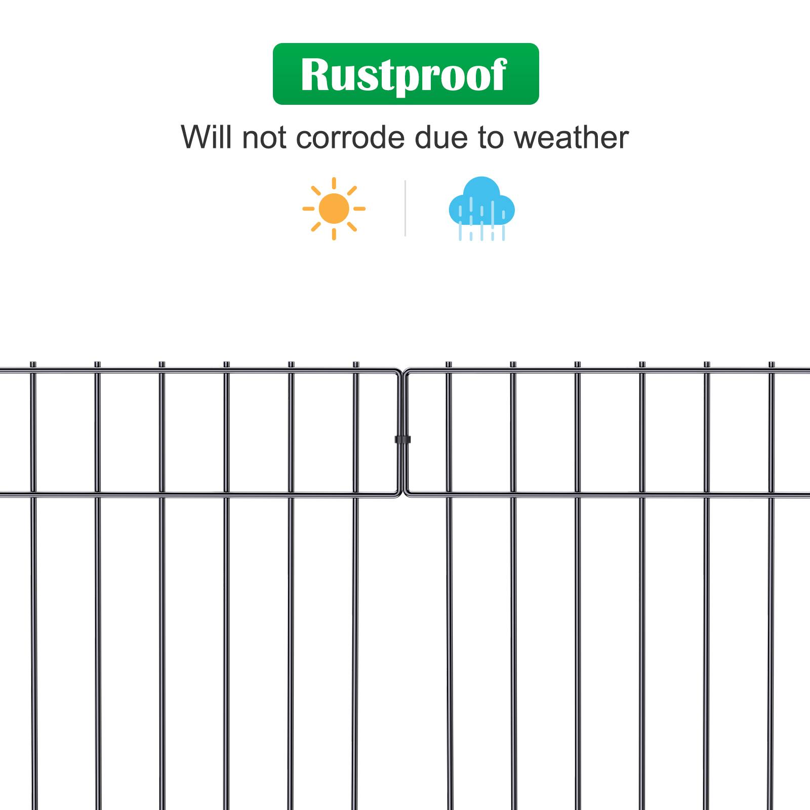 Rustproof  
Will not corrode due to weather