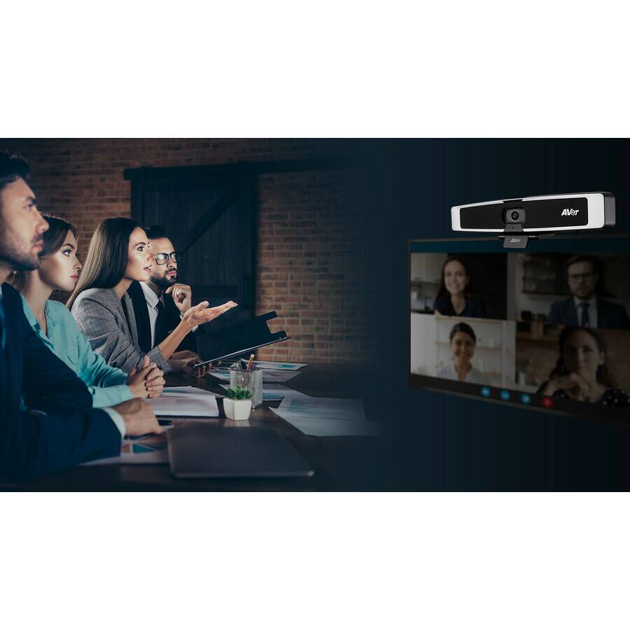 Alt View 1. AVerMedia - AVer VB130 Video Conferencing Camera - 60 fps - USB 3.1 - 4K - 3840 x 2160 Video - 120° Angle - 4x Digital Zoom - Black.