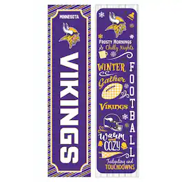 Evergreen Enterprises - Minnesota Vikings 47" Double Sided Winter Leaner Fan Sign - Multicolor